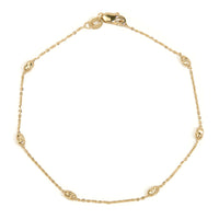 14K GOLD BEAD CHAIN BRACELET