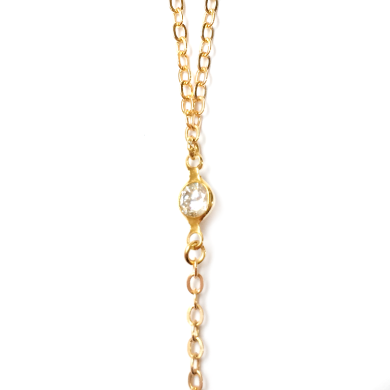 JACKIE CRYSTAL LARIAT NECKLACE