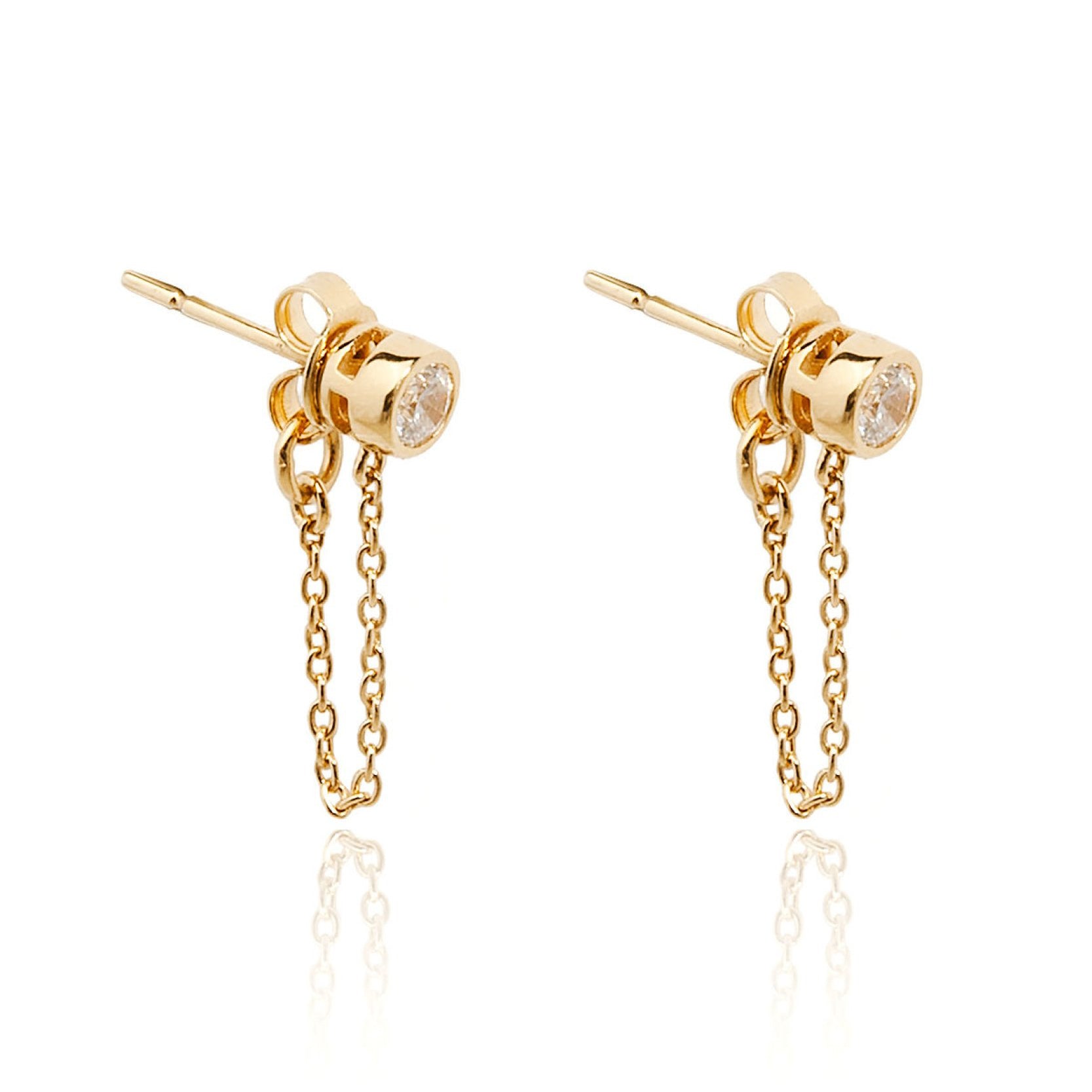 CHLOE CHAIN DROP STUDS