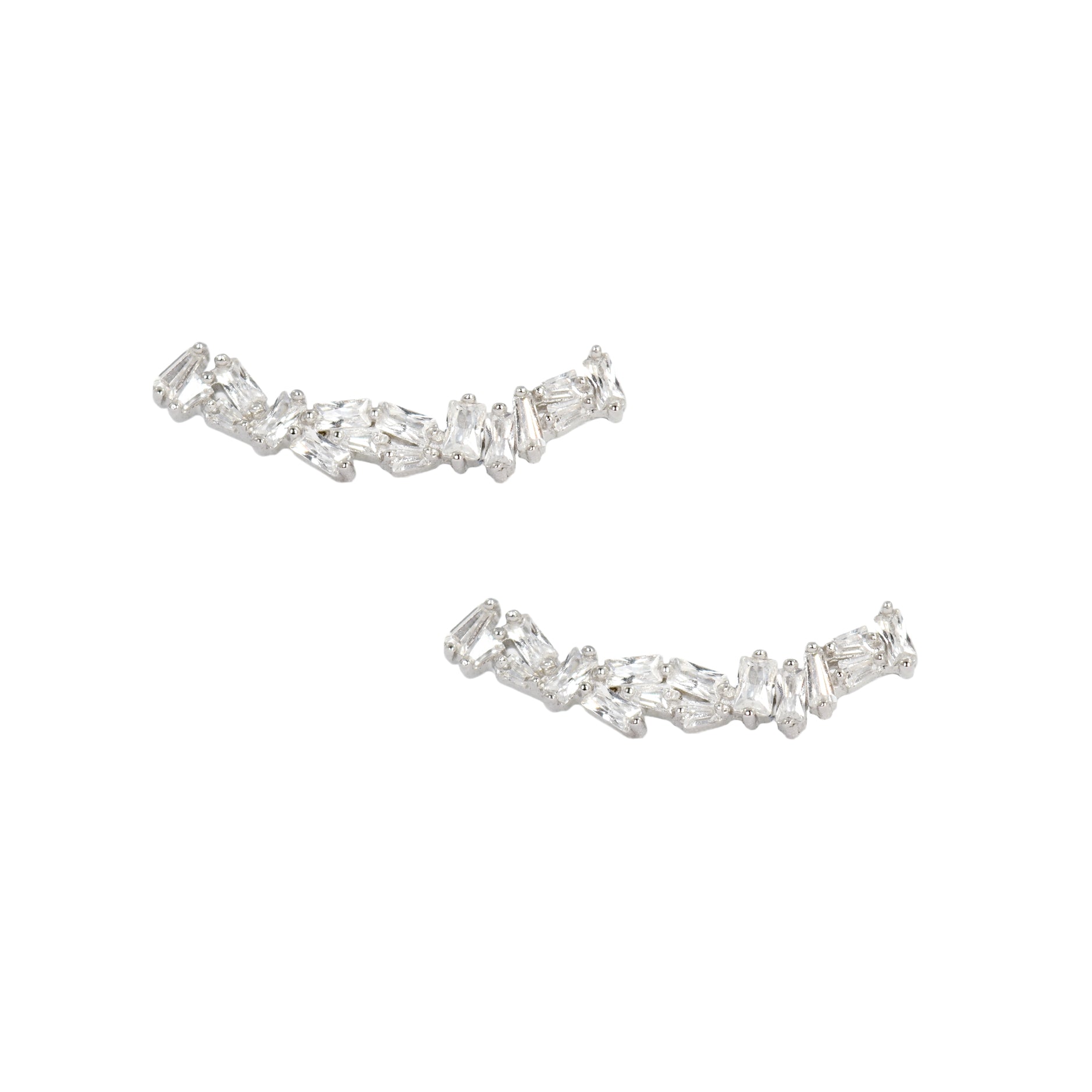 ALTA CRYSTAL BAGUETTE EAR CLIMBERS