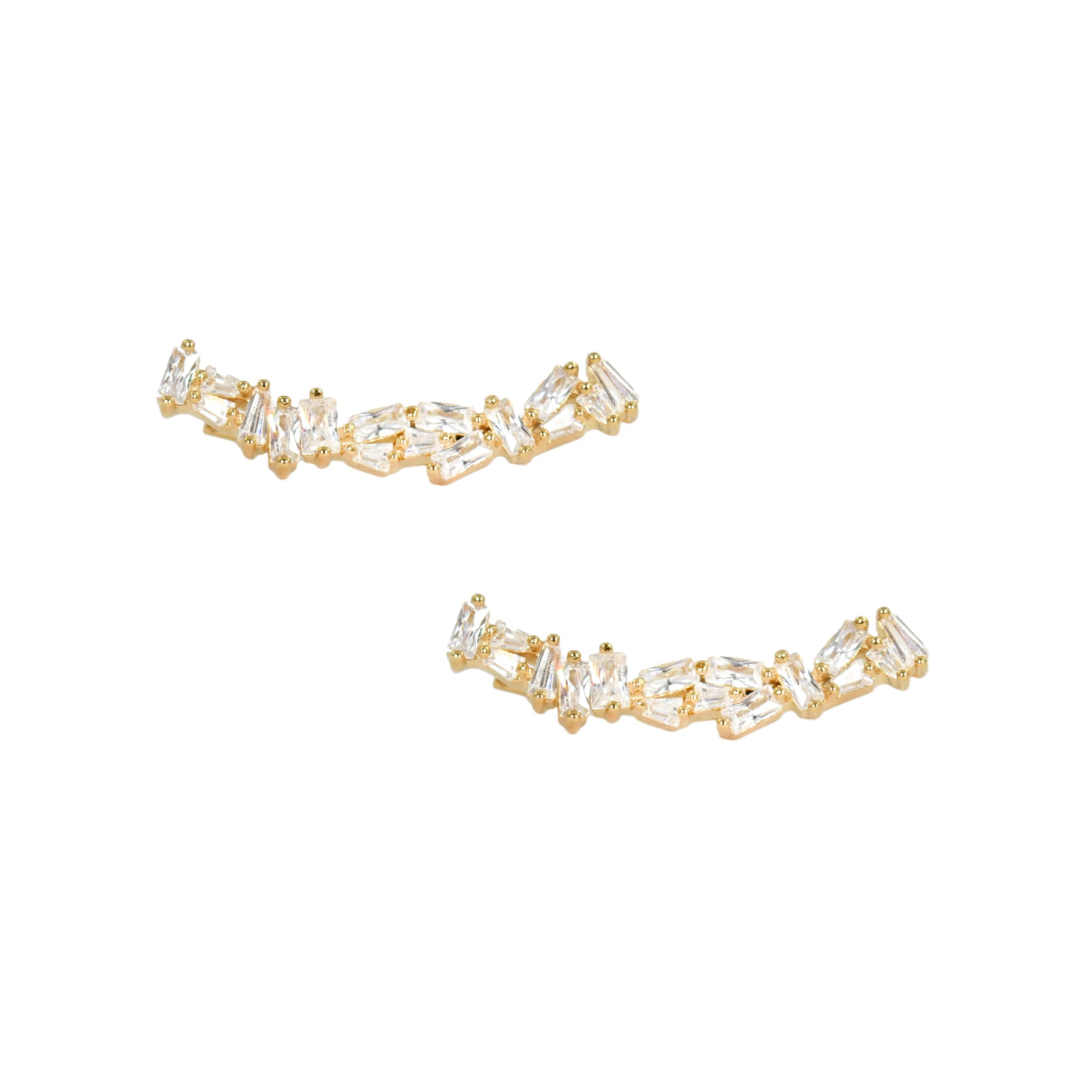 ALTA CRYSTAL BAGUETTE EAR CLIMBERS