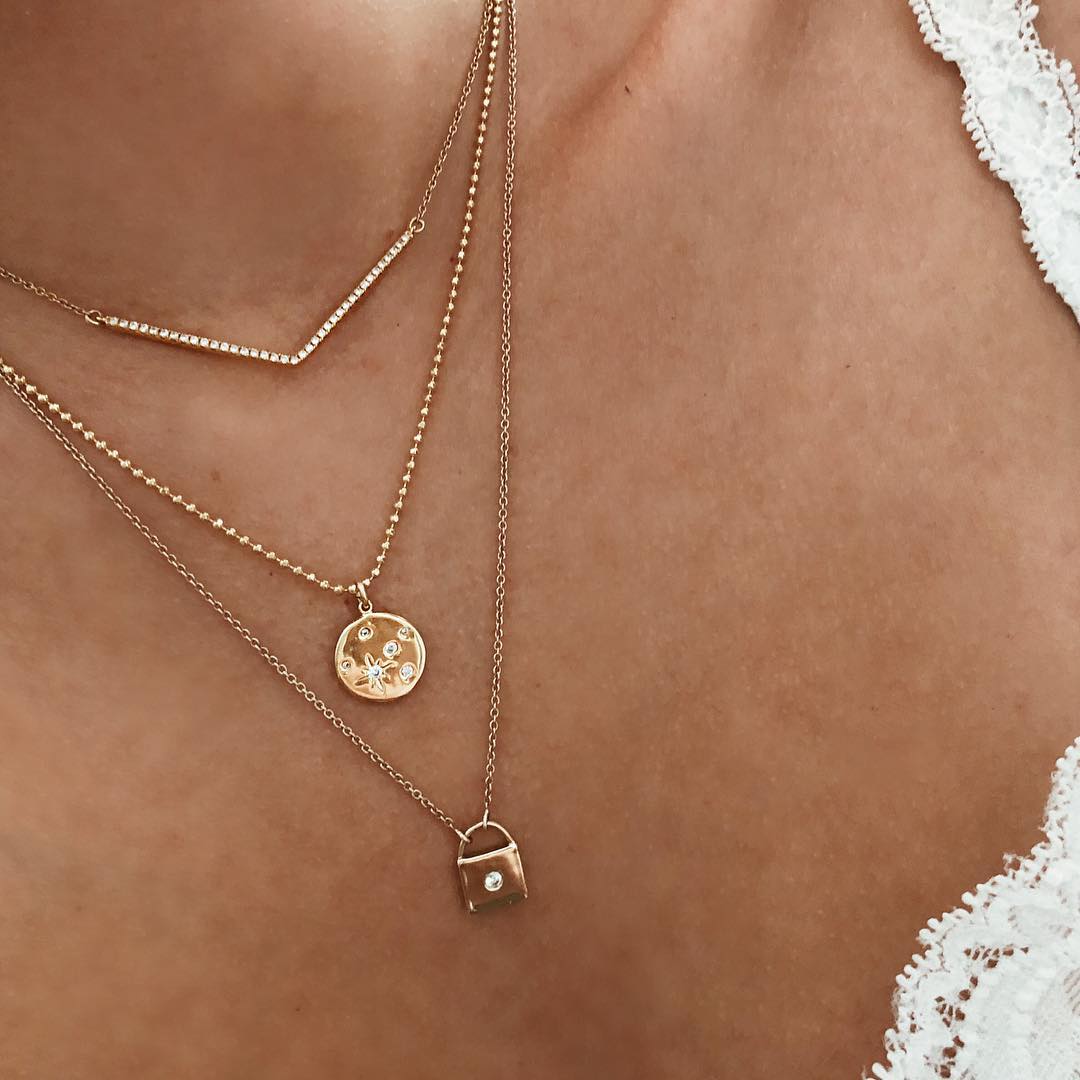 NOVA CRYSTAL PAVÉ V NECKLACE