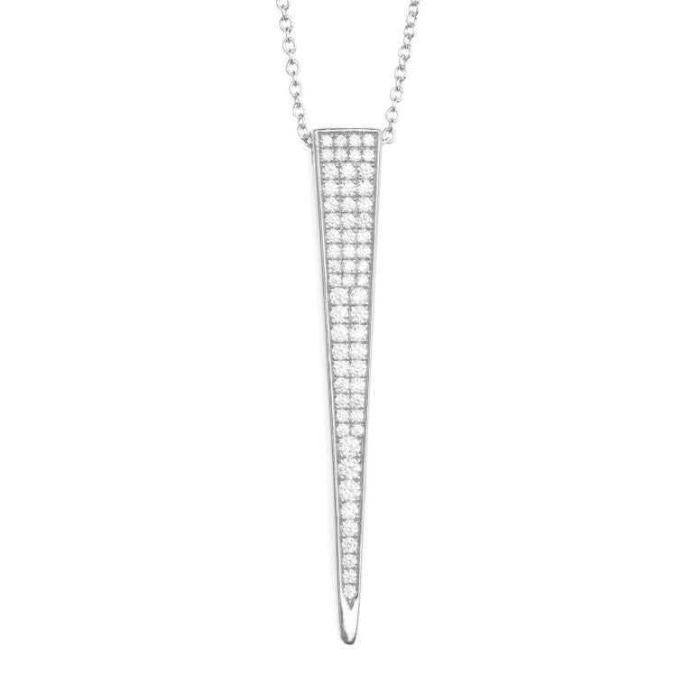 COSIMA CRYSTAL PAVÉ SPIKE NECKLACE