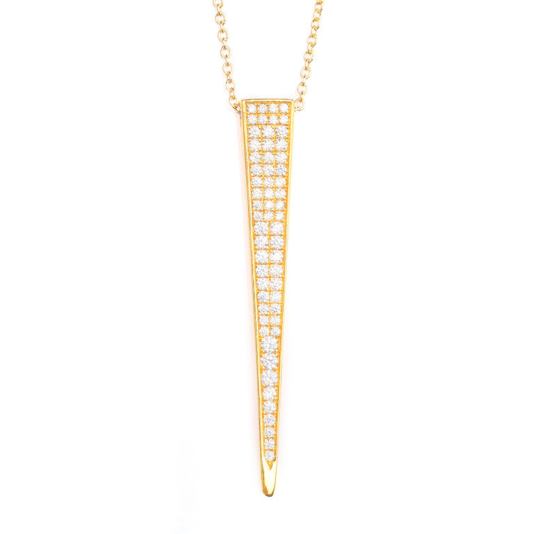 COSIMA CRYSTAL PAVÉ SPIKE NECKLACE