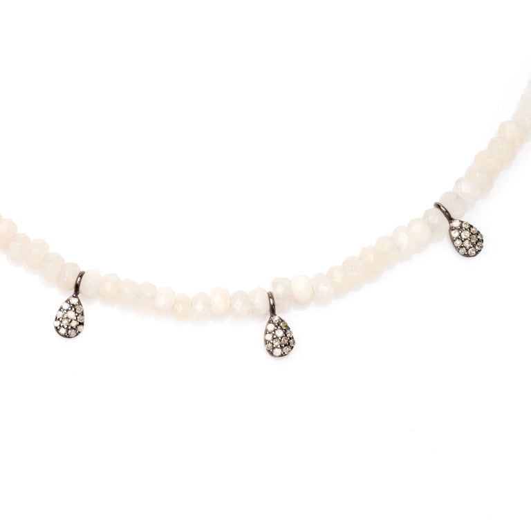 MAEVE DIAMOND PAVÉ TEARDROP CHOKER NECKLACE