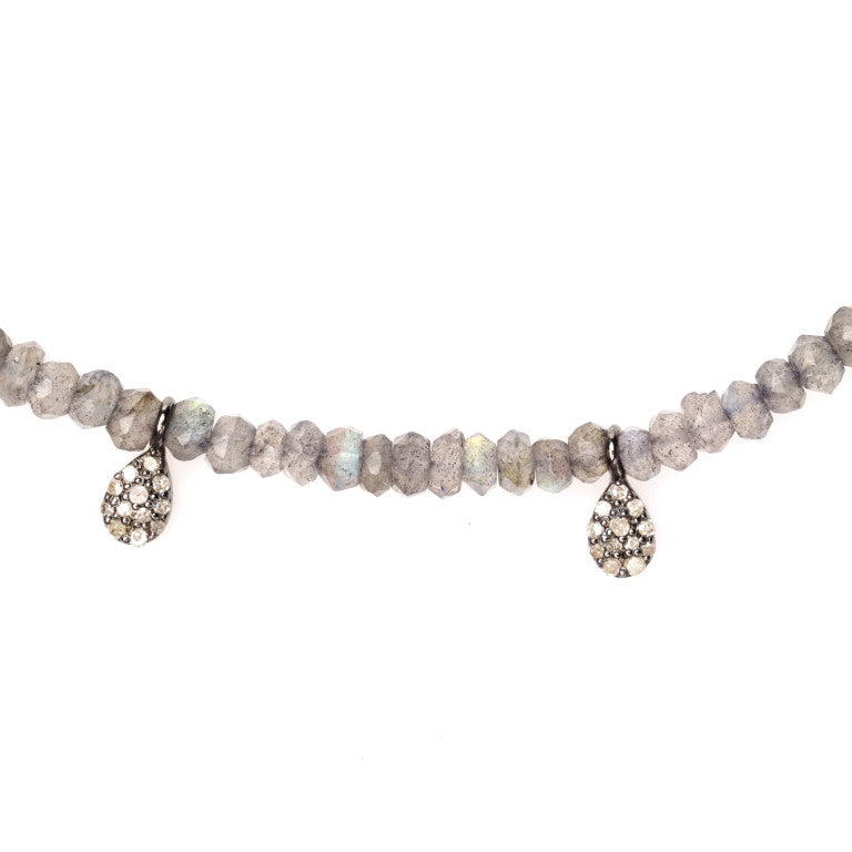 MAEVE DIAMOND PAVÉ TEARDROP CHOKER NECKLACE