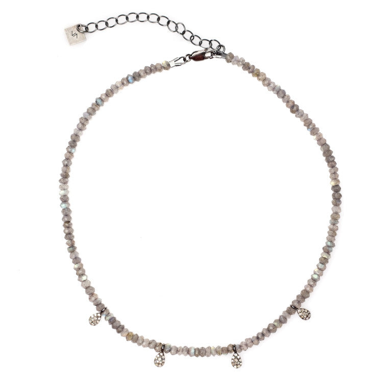 MAEVE DIAMOND PAVÉ TEARDROP CHOKER NECKLACE