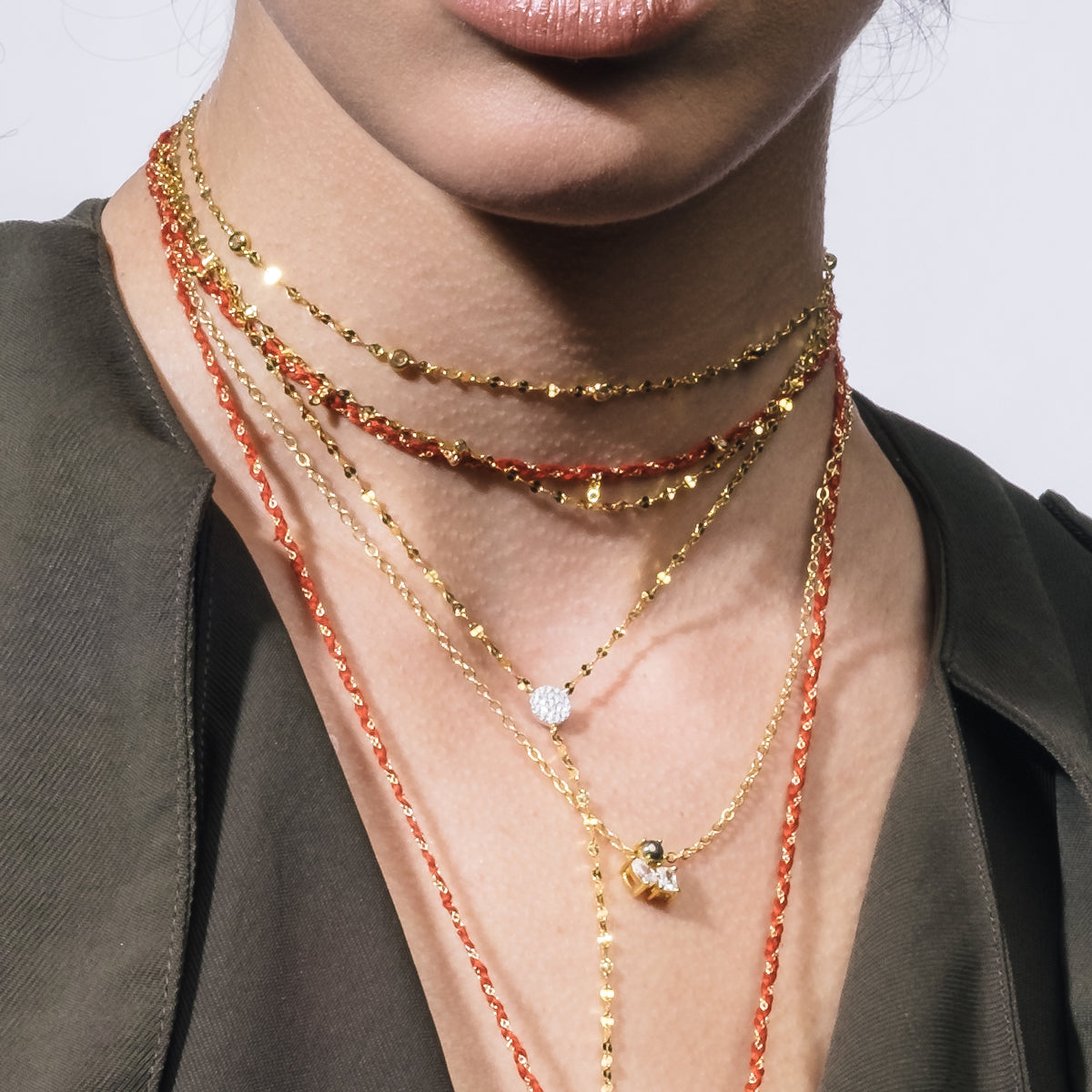 NEELY CRYSTAL + PYRITE CLUSTER NECKLACE