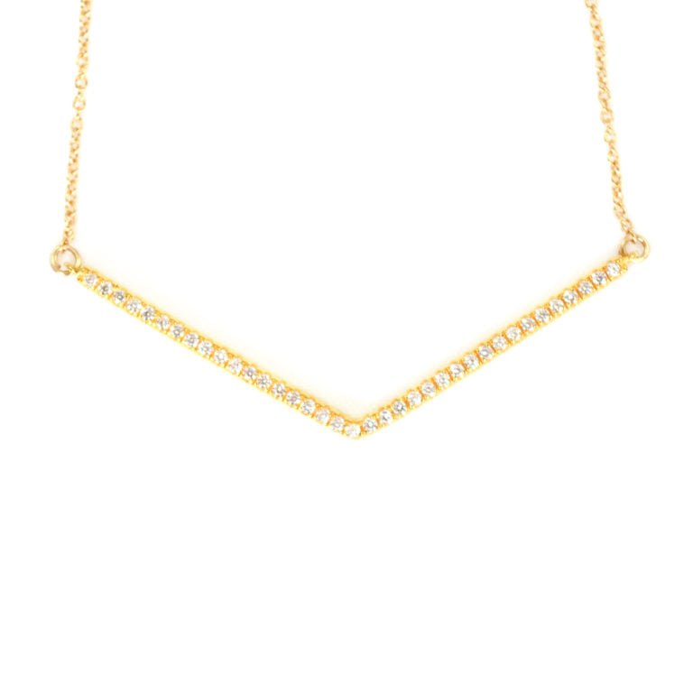 NOVA CRYSTAL PAVÉ V NECKLACE
