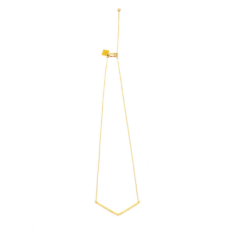 NOVA CRYSTAL PAVÉ V NECKLACE