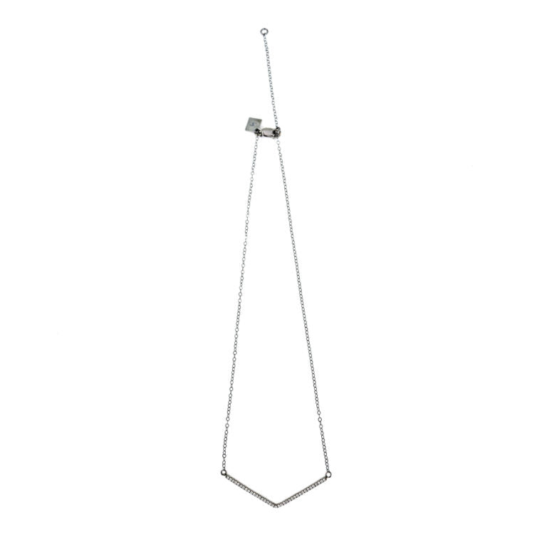NOVA CRYSTAL PAVÉ V NECKLACE