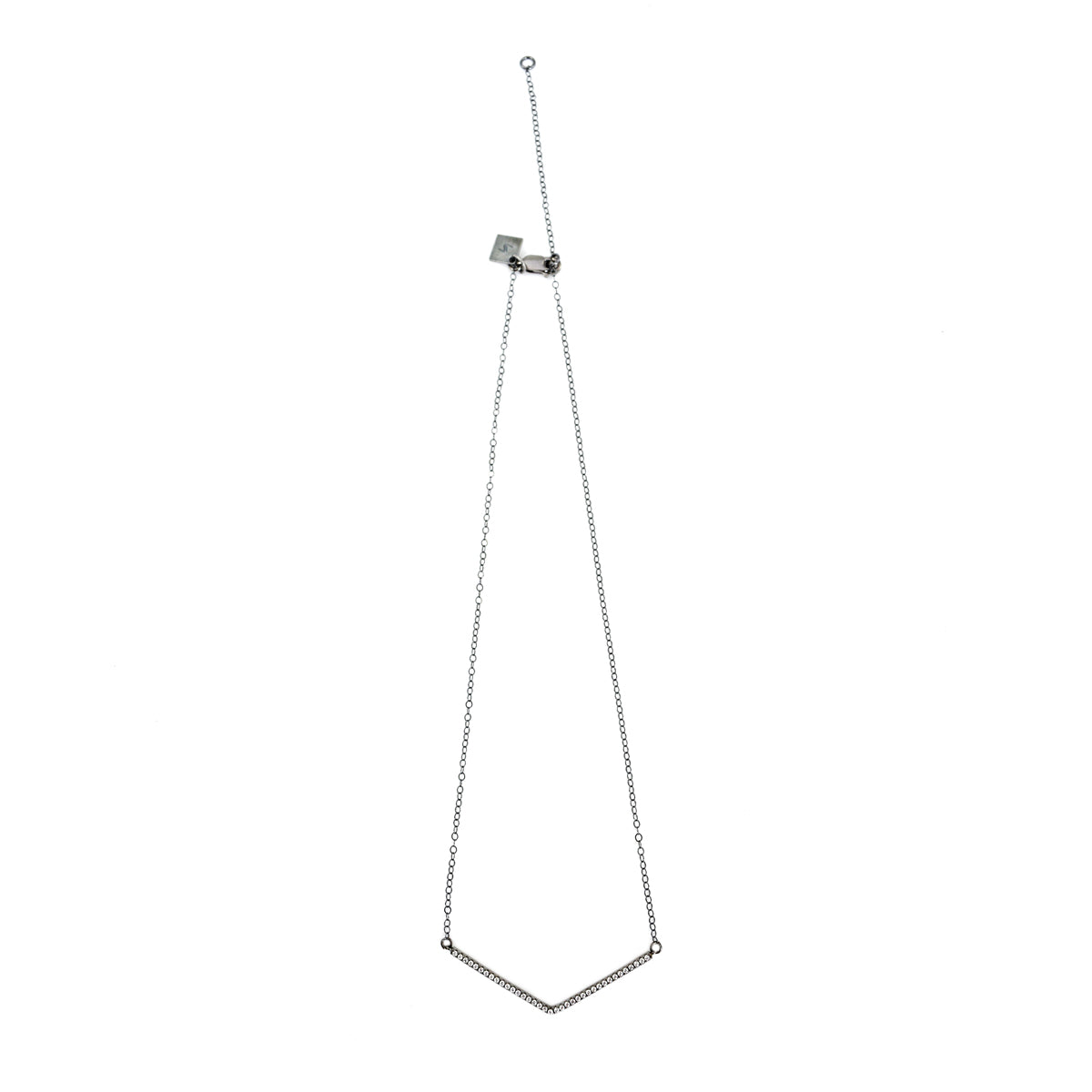 NOVA CRYSTAL PAVÉ V NECKLACE