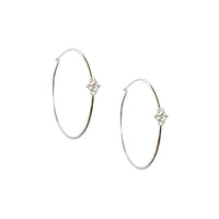 SANDRINE CRYSTAL HOOP EARRINGS