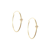 SANDRINE CRYSTAL HOOP EARRINGS