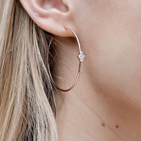 SANDRINE CRYSTAL HOOP EARRINGS