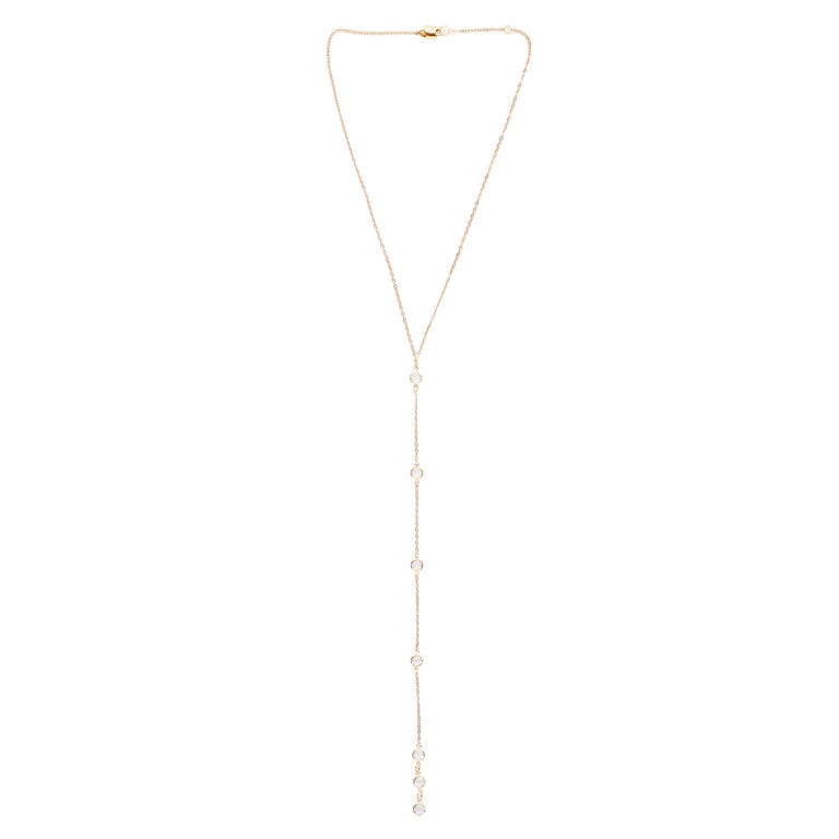 SIMCA SWAROVSKI CRYSTAL LARIAT NECKLACE