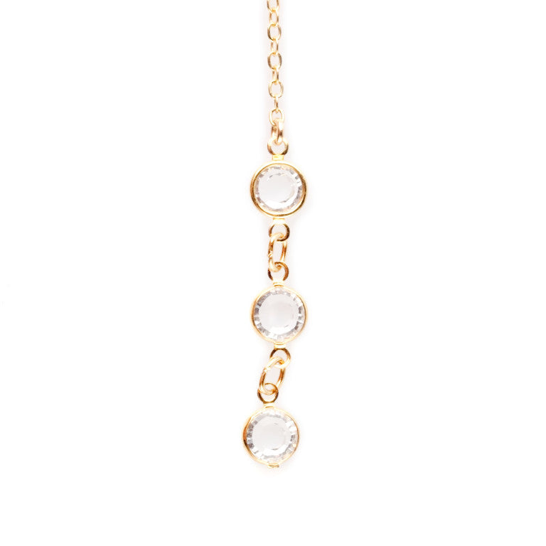 SIMCA SWAROVSKI CRYSTAL LARIAT NECKLACE