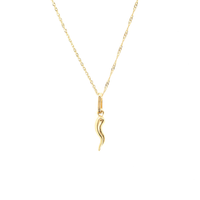 10K CORNICELLO ITALIAN HORN NECKLACE