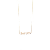14K YELLOW GOLD AMOR NECKLACE