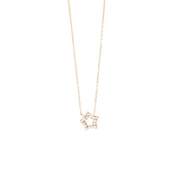 14k GOLD PAVÉ CRYSTAL BABY STAR NECKLACE