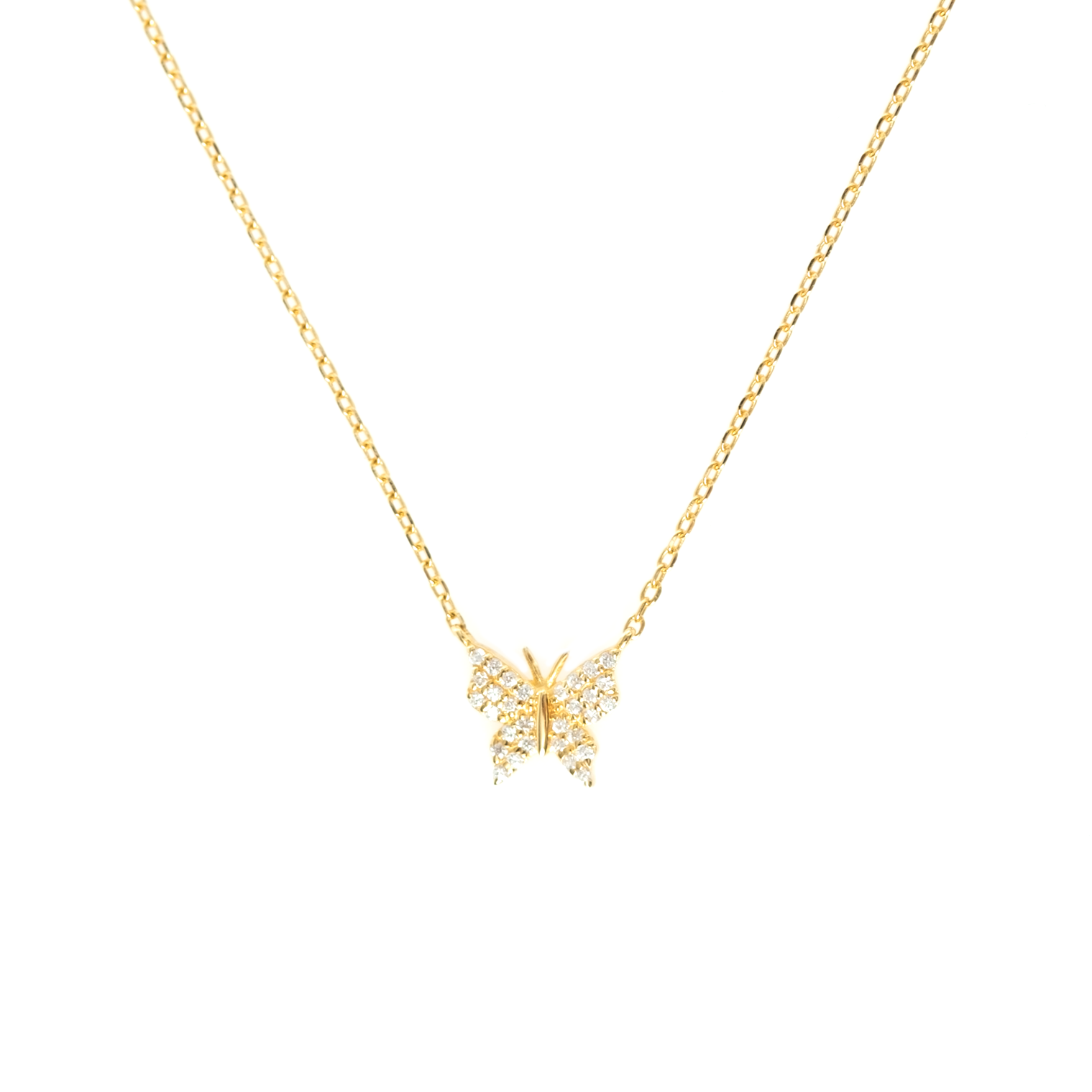 PAVÉ CRYSTAL BUTTERFLY NECKLACE