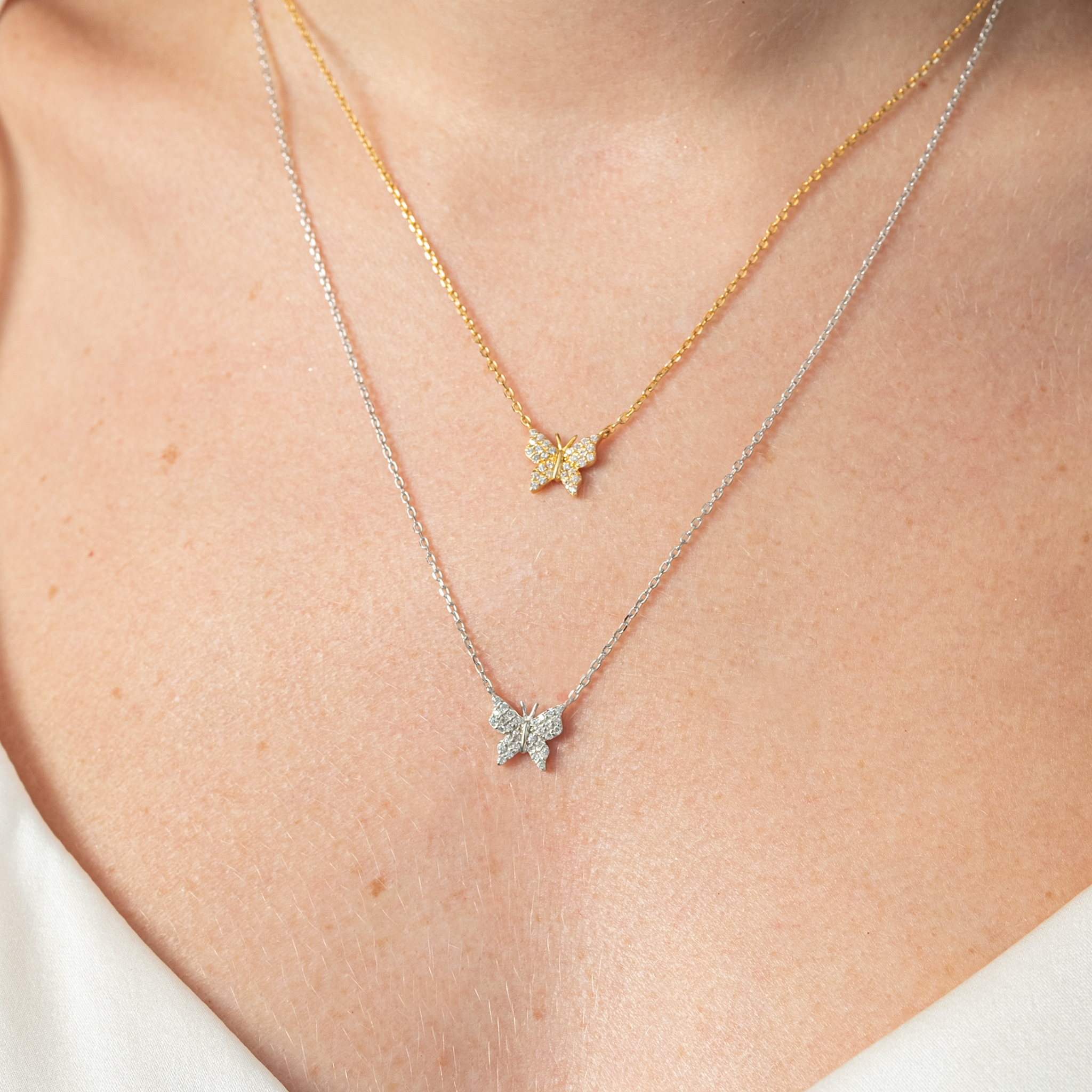 PAVÉ CRYSTAL BUTTERFLY NECKLACE