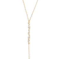 ALTA CRYSTAL BAGUETTE BAR LARIAT NECKLACE