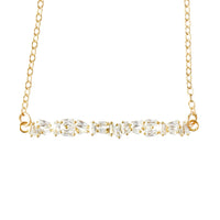 ALTA CRYSTAL BAGUETTE BAR NECKLACE