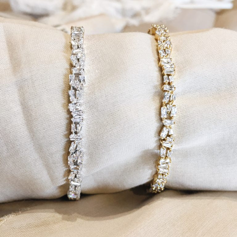 ALTA CRYSTAL BAGUETTE CUFF BRACELET