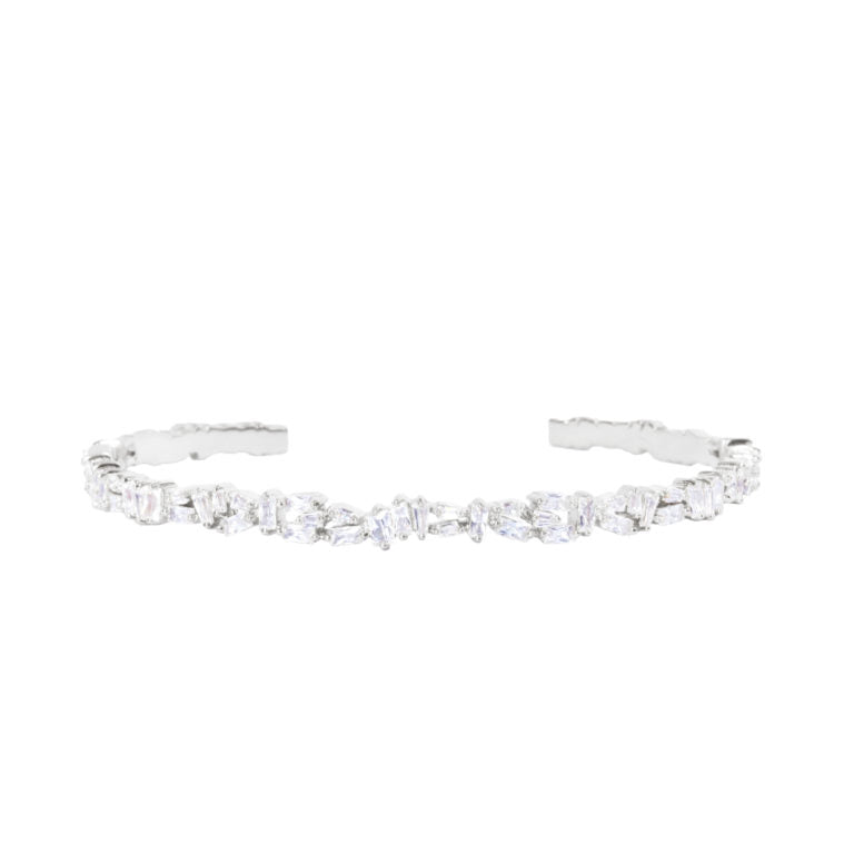 ALTA CRYSTAL BAGUETTE CUFF BRACELET