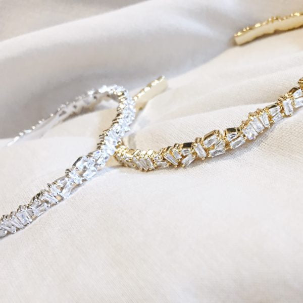 ALTA CRYSTAL BAGUETTE CUFF BRACELET