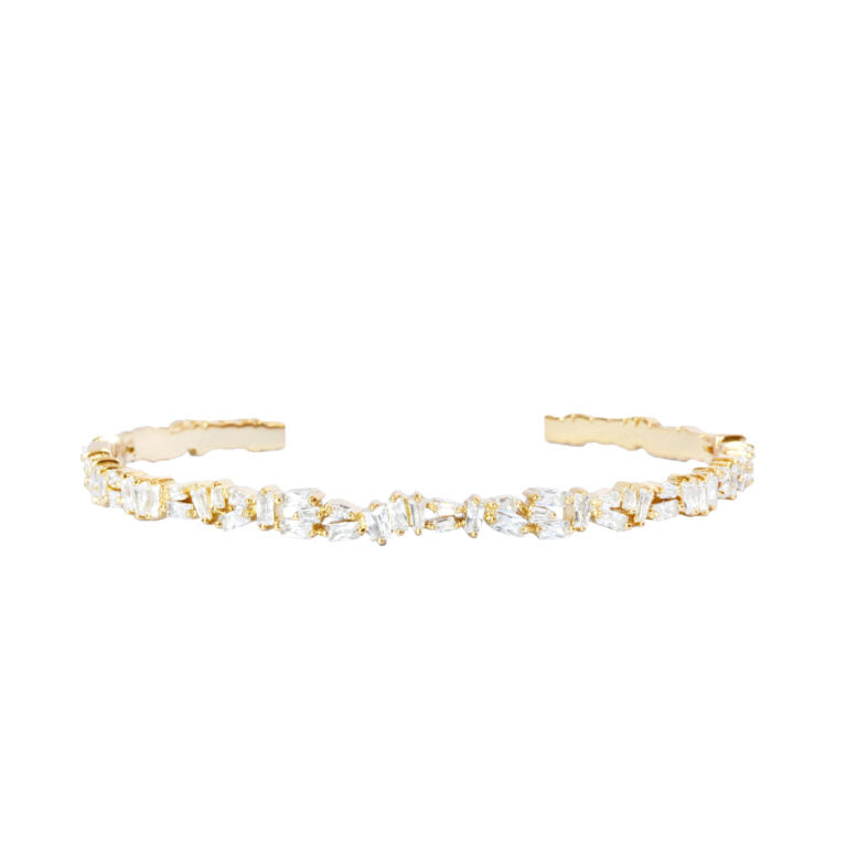 ALTA CRYSTAL BAGUETTE CUFF BRACELET