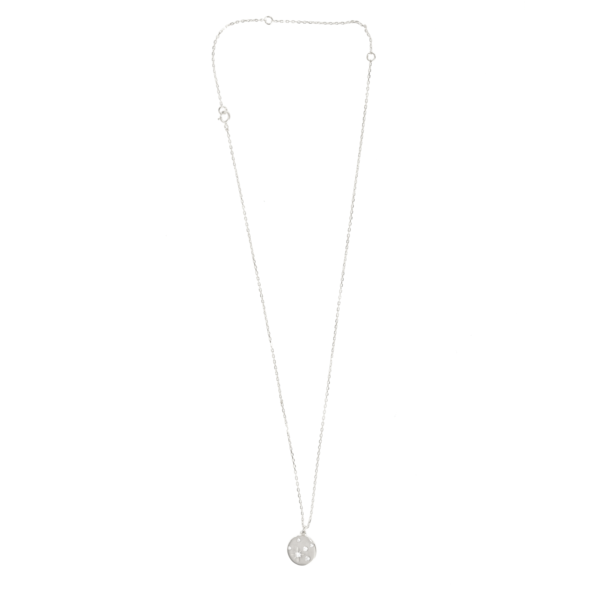STARBURST DISC PENDANT NECKLACE