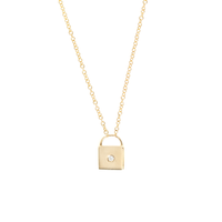 GOLD LOCK PENDANT NECKLACE