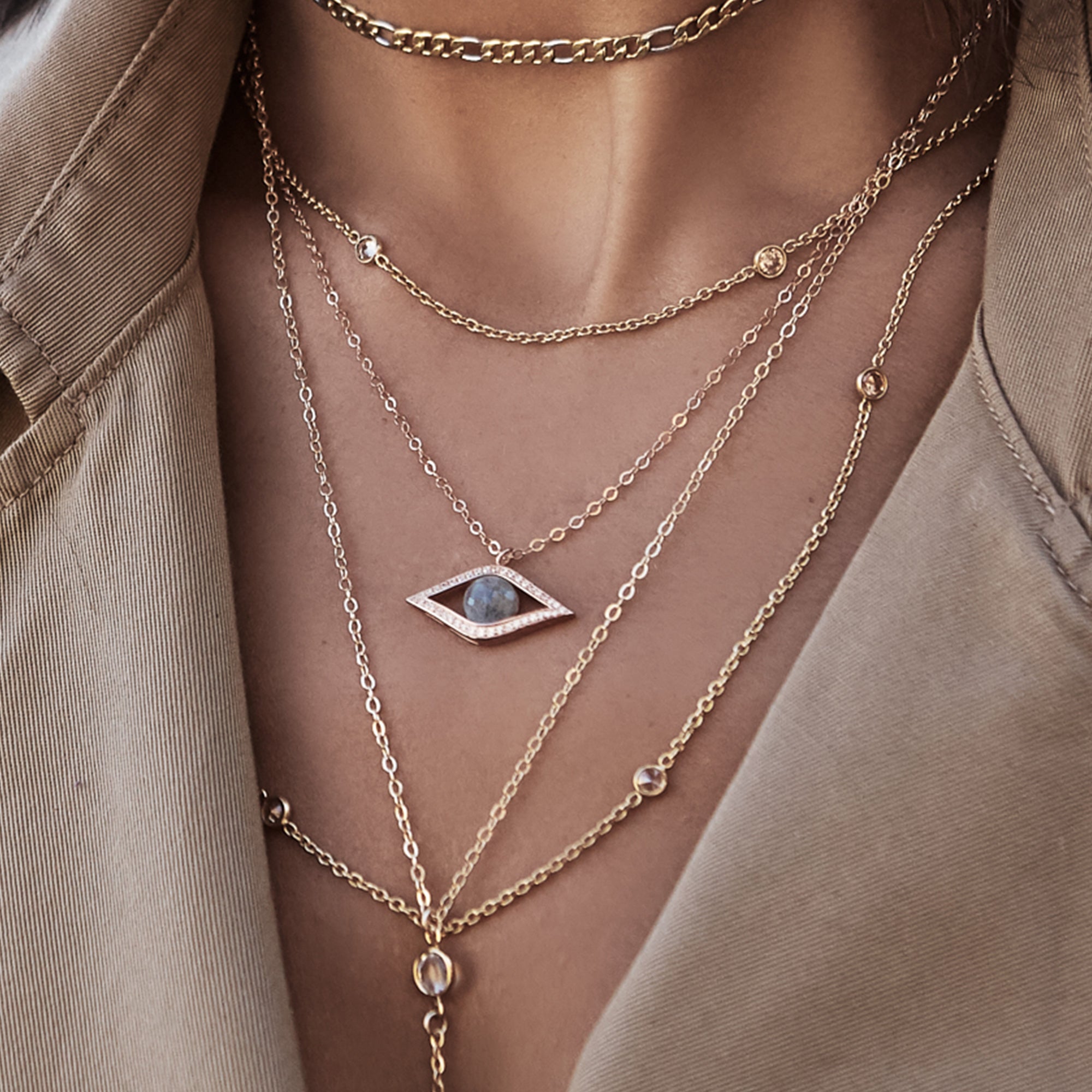 JACKIE CRYSTAL COLLAR NECKLACE