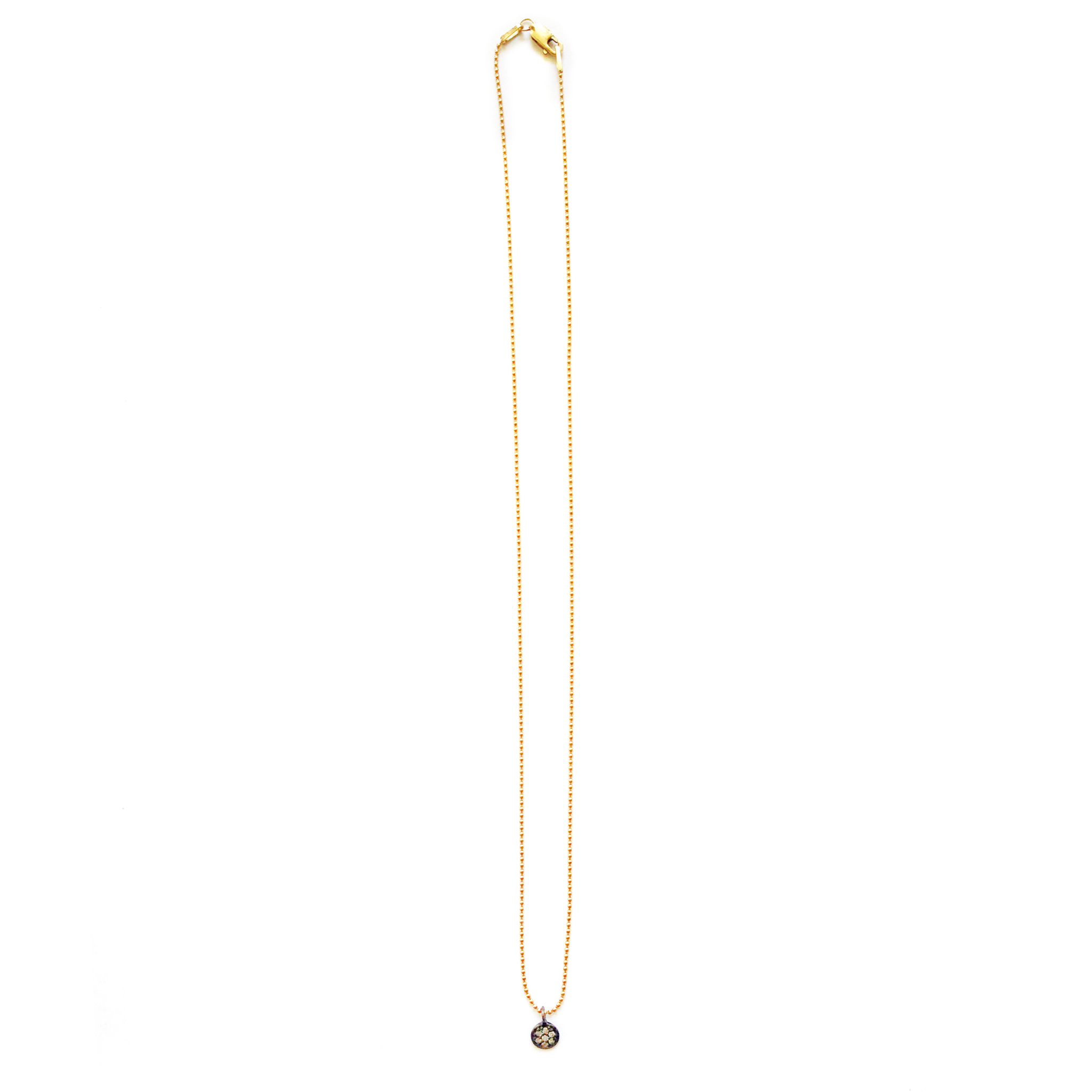 KYA PAVÉ DIAMOND DISC NECKLACE