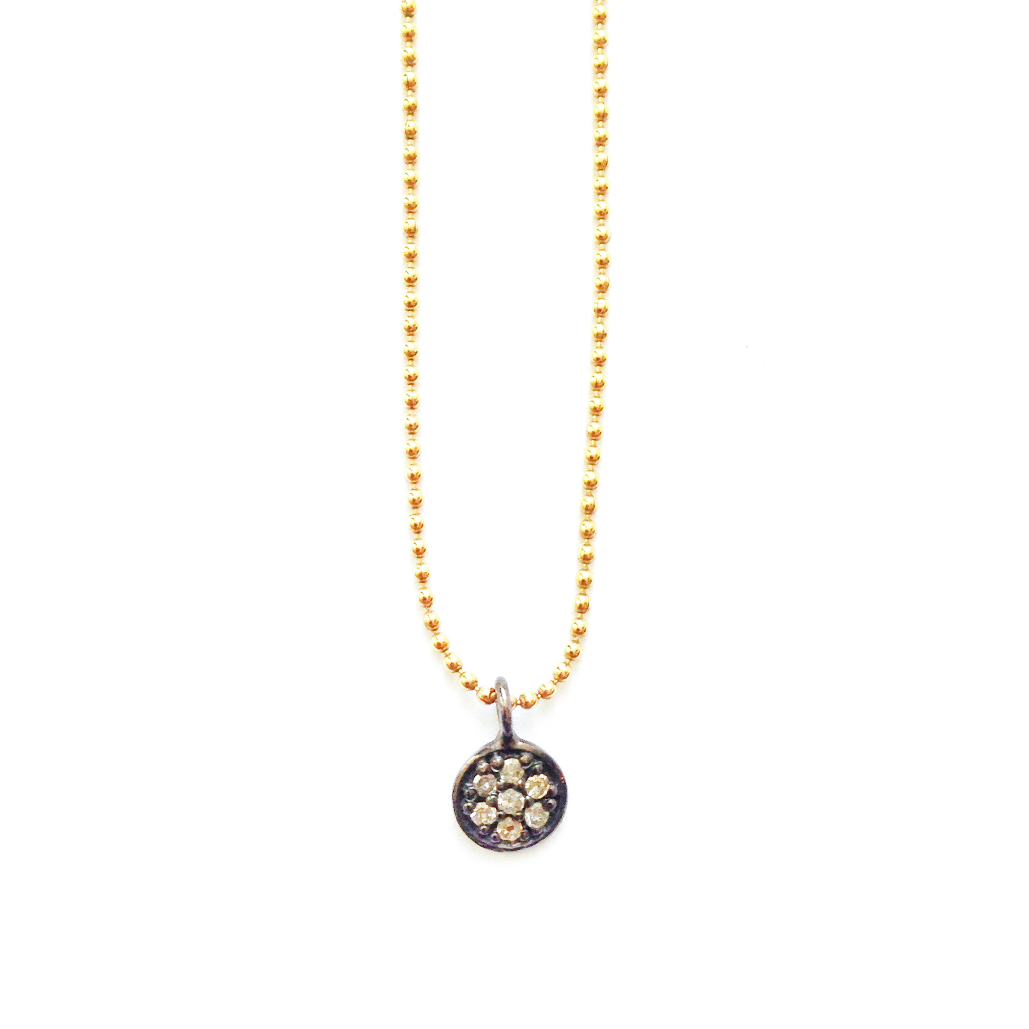KYA PAVÉ DIAMOND DISC NECKLACE