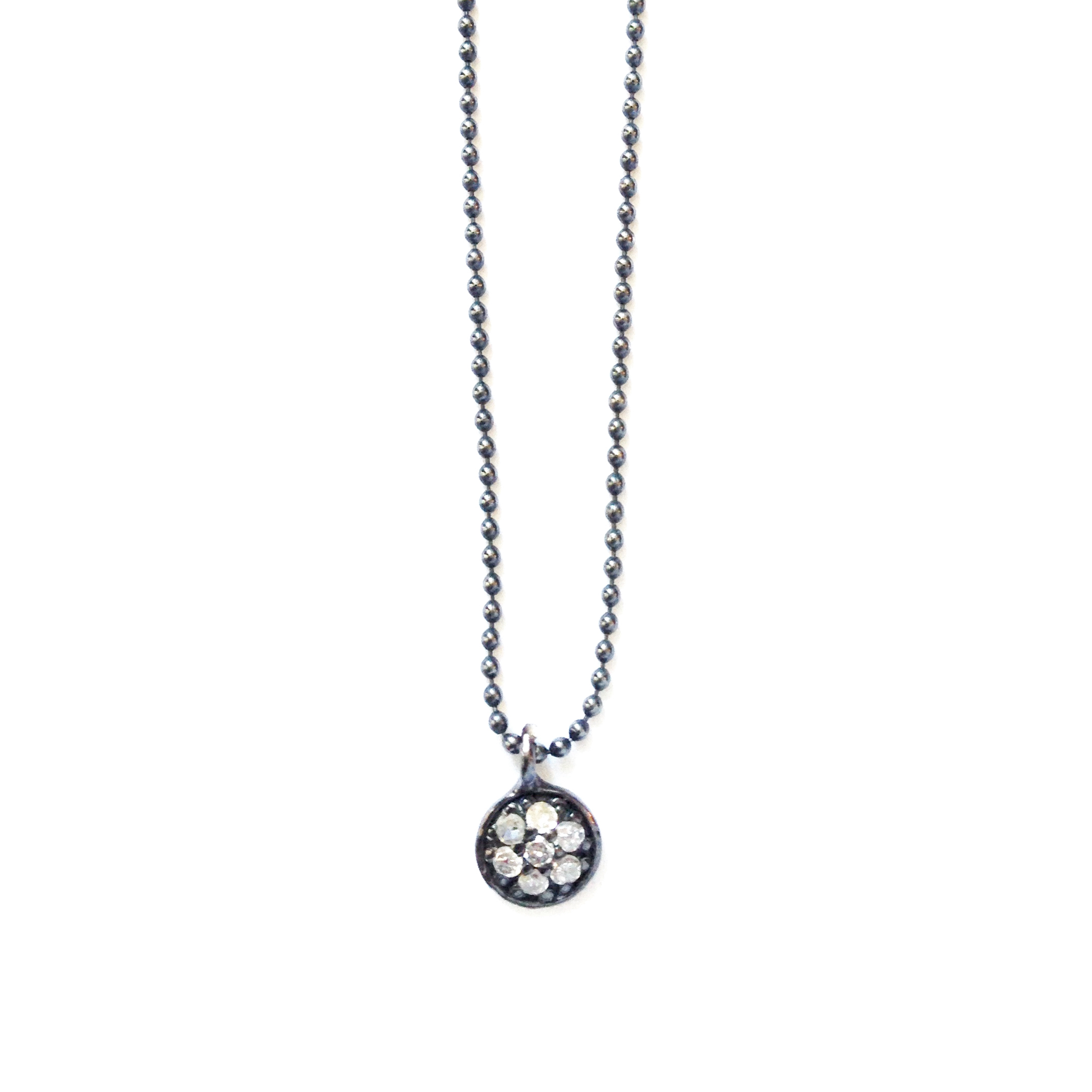 KYA PAVÉ DIAMOND DISC NECKLACE