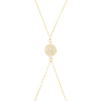 NICHELLE CRYSTAL PAVÉ DISC BODY CHAIN