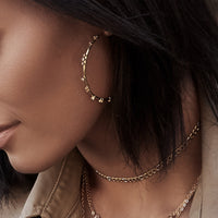 CASSI CRYSTAL CONSTELLATION HOOP EARRINGS