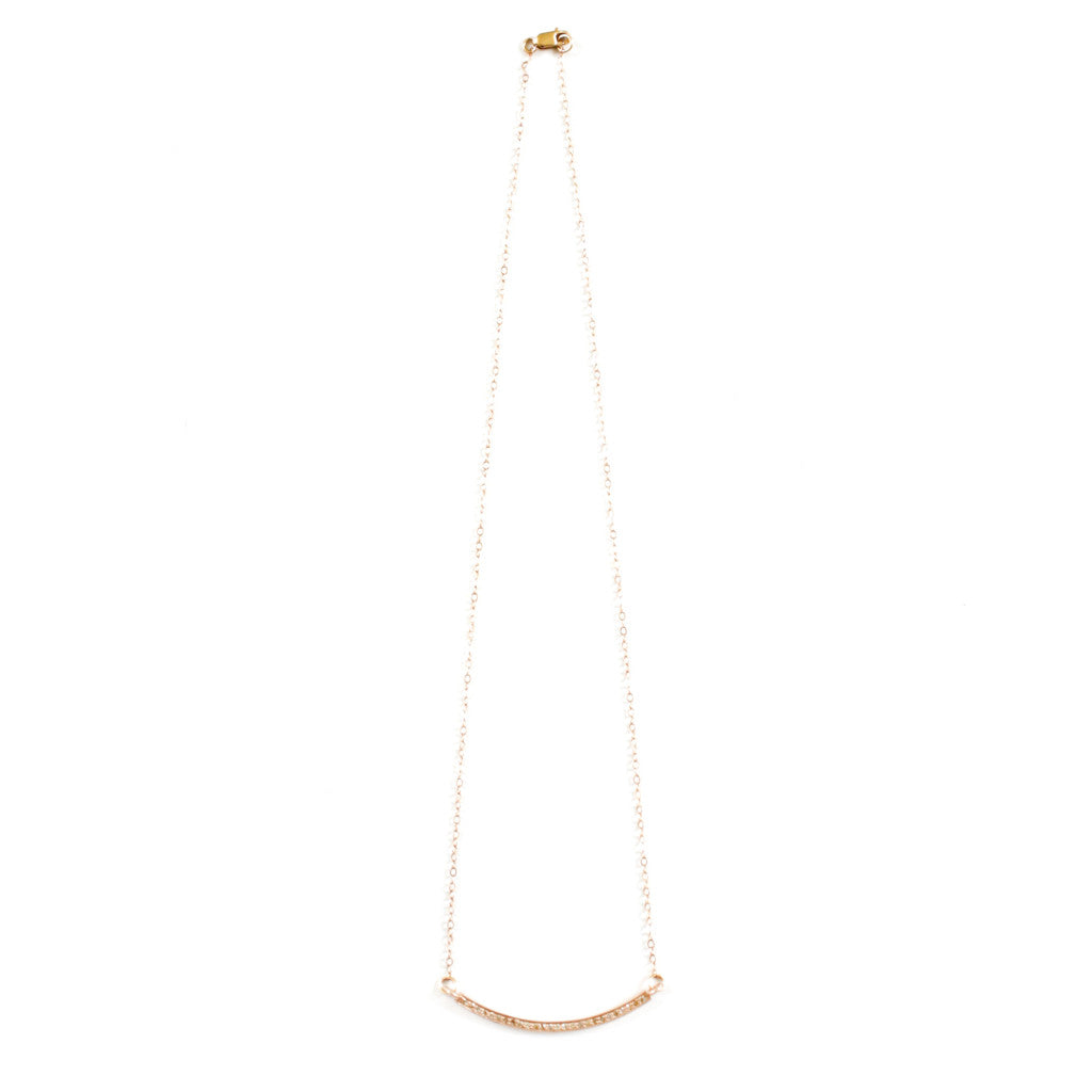 SESSILEE PAVÉ DIAMOND BAR NECKLACE