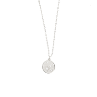 STARBURST DISC PENDANT NECKLACE