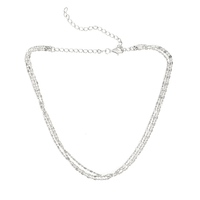 TRIPLE BEADED CHAIN CHOKER