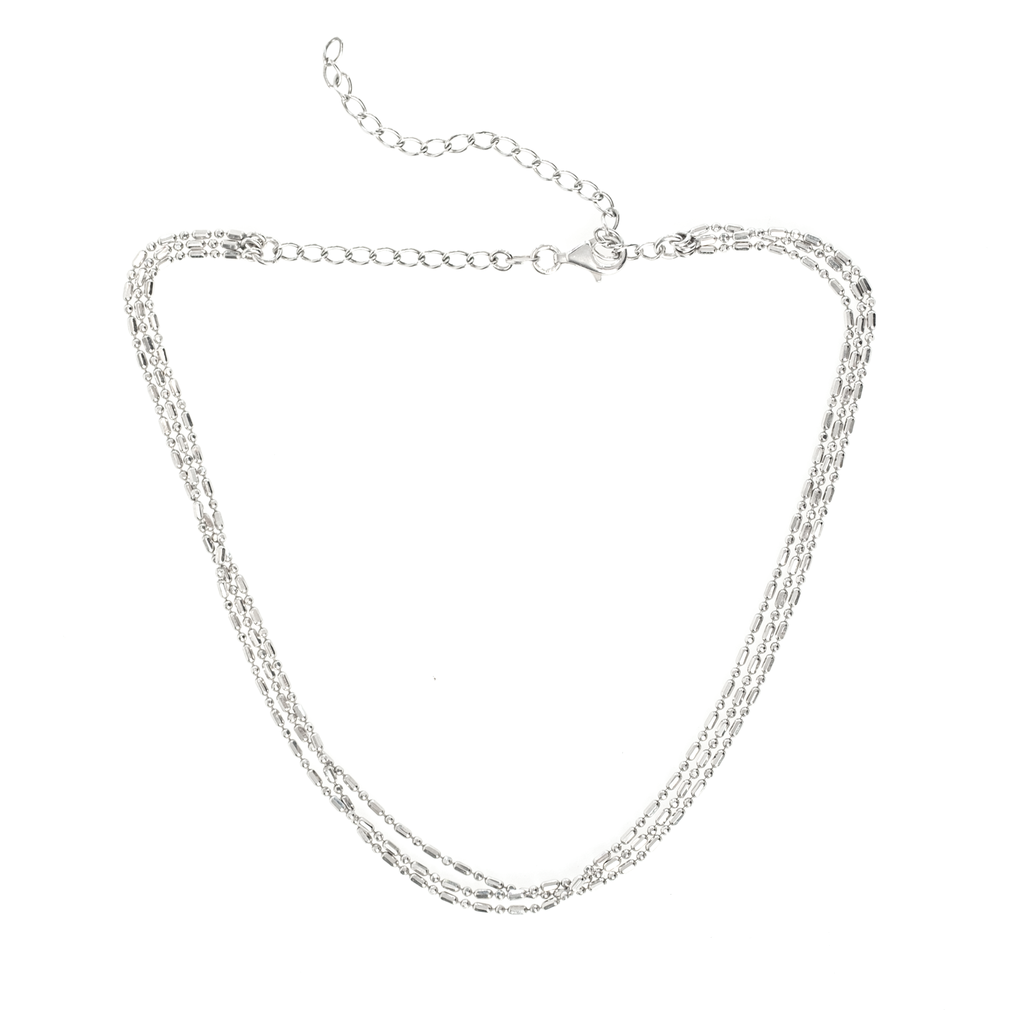 TRIPLE BEADED CHAIN CHOKER