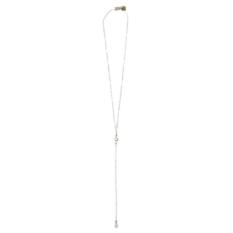 JACKIE CRYSTAL LARIAT NECKLACE