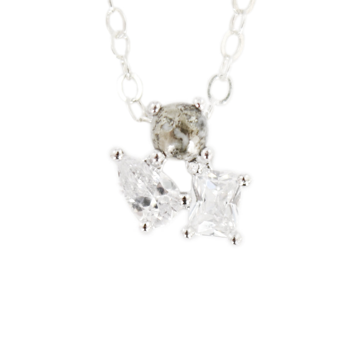 NEELY CRYSTAL + PYRITE CLUSTER NECKLACE