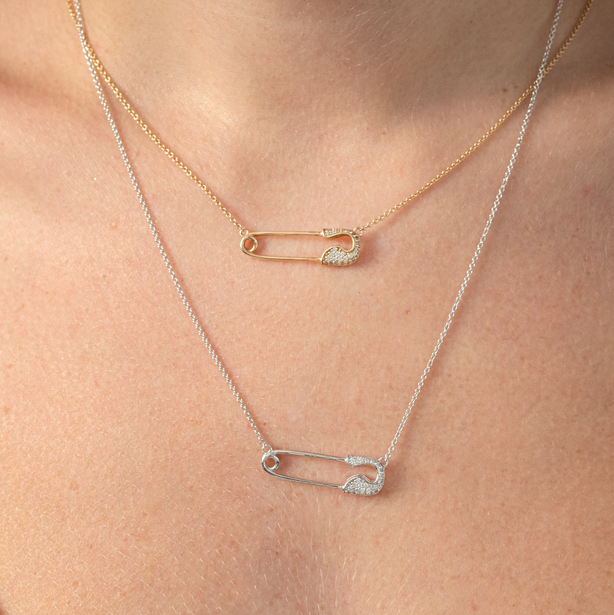 Safety top pin jewelry