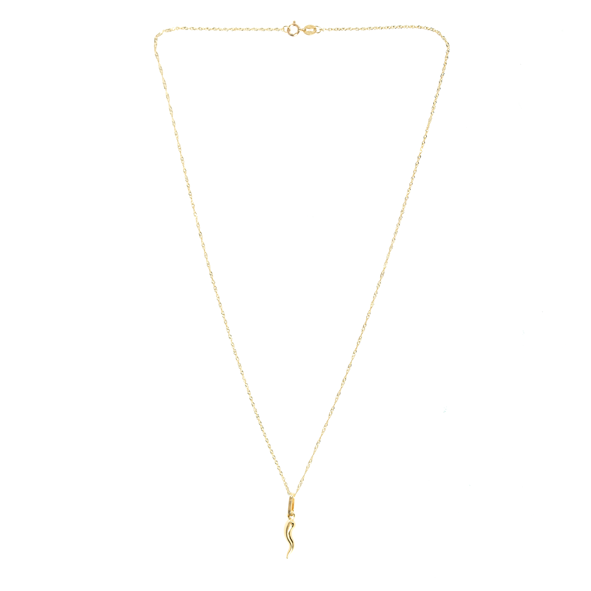 14K Yellow Gold Diamond Italian Horn Necklace – Maurice's Jewelers